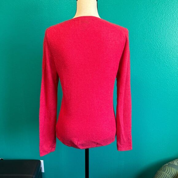 Adrienne Vittadini 2-Ply 100% Cashmere V-Neck Sweater Women's Medium - Picture 5 of 9
